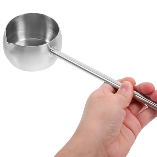 Veemoon Stainless Steel Ladle with Pour Spout,10. 6 Inch Soup Ladle Long Handle Serving Spoon Kitchen Cooking Braising Tool for Sauces Soups Hot Oil - 280 Ml - color: Silver