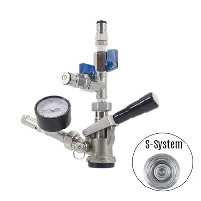 Ball Lock Pressure Transfer Kit for Conical to Keg, Closed System for Oxygen-Free Beer Transfer, Homebrew Equipment(S Coupler) - size: S Coupler