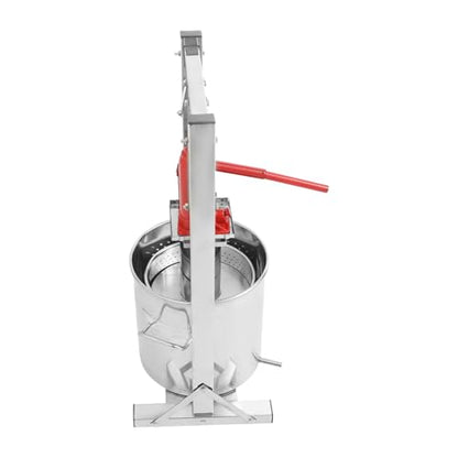12L Manual Fruit Press, Stainless Steel Wine Cider Extractor Equipped with Hydraulic Jack, Home Brewing Equipment for Grape, Apple and Small Batch Home Brewing - color: 12L / 3.2Gal