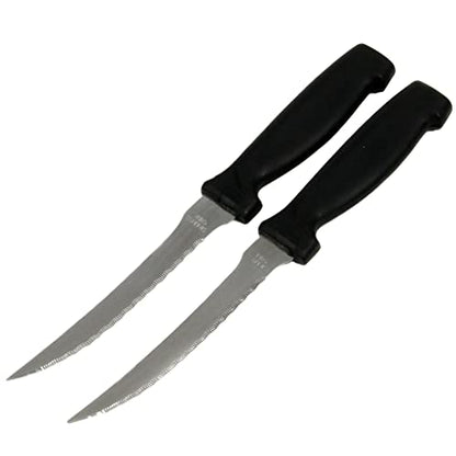 Chef Craft Select Vegetable Knife, 4.5 inch blade 8.5 inches in length 2 piece set, Stainless Steel/Black - color: Black, size: 4.5", style: Vegetable Knife