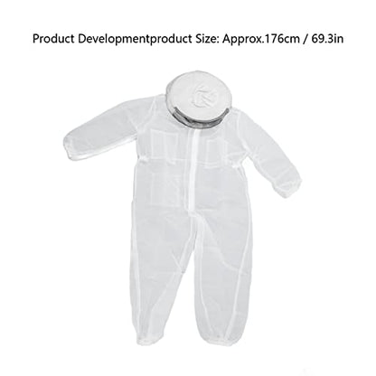 Bee Keeping Suit,Bee Suit, Summer Breathable Ultra Thin Soft Comfortable Cotton Full Body Beeproof Clothing Beekeeping Tools Utensils