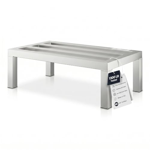 24" x 14" x 8" Aluminum Dunnage Rack | Heavy Duty, Floor Storage Stand, NSF, Commercial Use - size: 24"W x 14"D x 8"H