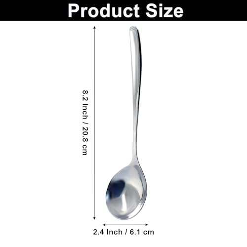2 Pcs Gravy Ladle, 304 Stainless Steel Spoon Pouring Ladle for Sauces, Soup, Dressings, Kitchen, Serving, and Cooking (Silver)