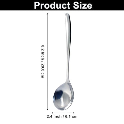 2 Pcs Gravy Ladle, 304 Stainless Steel Spoon Pouring Ladle for Sauces, Soup, Dressings, Kitchen, Serving, and Cooking (Silver)