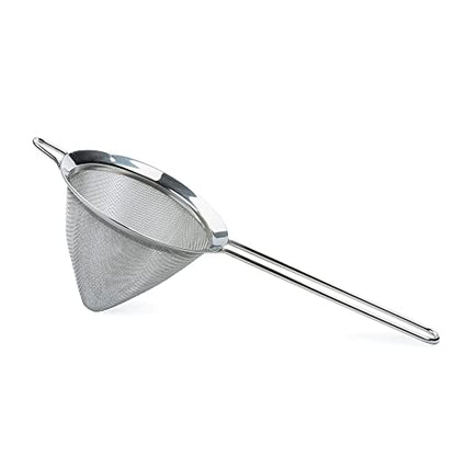 RSVP International Endurance Kitchen Collection, Stainless Steel Fine Mesh Conical Sieve/Colander, Multi-Purpose for Cooking, Baking, Loose Leaf Tea, Bar Strainer Cocktails, 4.75-Inch - size: 4.75-Inch