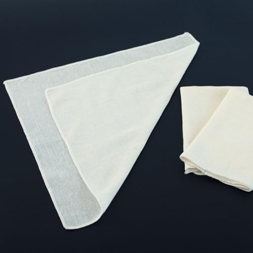 POPETPOP 10pcs Reusable Cotton Cheese Cloths for Straining and Cooking, 20x20 Inch Multipurpose Cheesecloth with Hemmed Edge, Washable and Sturdy Kitchen Supply for Butter, Fruit, and Nut