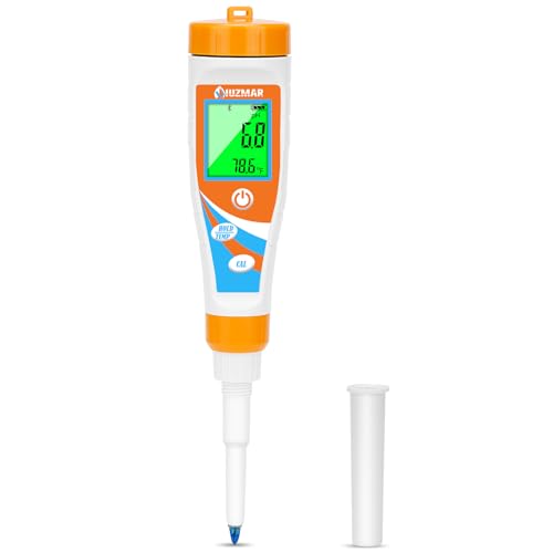 UIUZMAR Smart pH Meter for Food pH Test Kit for Sourdough and Bread Dough Professional Spear Sensor Food Tester Digital pH Meter for Sausages Meat Cheese Sushi Rice and Other Solid Semi-Solid - color: Blue
