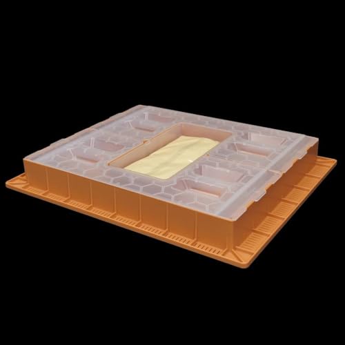 Apimaye Ergo Insulated 10 Frame Bee Hive Set with New Dual Feeder! [NO Frames Included] (Tan Body Blue Entrance, Single) - color: Tan Body Blue Entrance