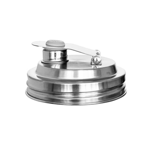 Mason Jar Pour Spout Lid Stainless Steel,Pour Spout Flip Cap Lids for Mason Jars,No Rust Leaking Proof for Home Brewing Fruit Fermenting Drinks Airtight(2PCS) (Wide Mouth) - size: Wide Mouth