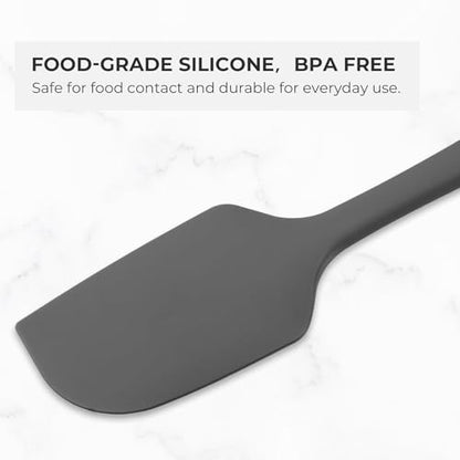 Elihome Mini Silicone Basting Pastry Brush, Cooking Brush for Oil Sauce Butter Marinades, Food Brushes for BBQ Grill Kitchen Baking, Baster Brushes Pastries Cakes Meat Desserts, Food Grade, Dark Grey - color: Dark Gray