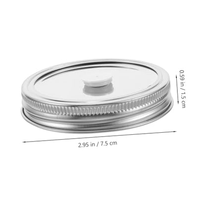 2pcs Stainless Steel Vacuum Sealer Jar Lids for Regular Mouth Jars Food Storage Fermentation Airtight Valve Compatible with Kitchen Sealing Covers
