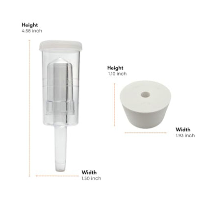 FastRack 3 Gallon PET Wide Mouth Fermonster with Airtight Lid, #10 Drilled Stopper & Twin Bubble Airlock | BPA-Free, Food-Grade | Large Primary Fermenter for Home Brewing, Wine & Beer – 1 Pack