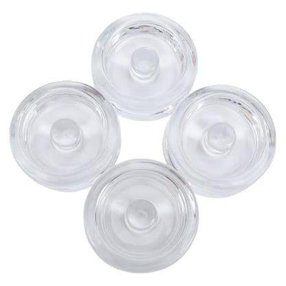 SUNGOOYUE Glass Fermentation Weights Mason Jar Glass Fermentation Weight, 7Cm Mason Jar Weight For Wide Mouth, Stones For Pickling Kimchi (4PCS Transparent)