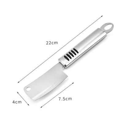 Healifty 2pcs Stainless Steel Mini Kitchen Knife Chopping Cheese Spatula Butter Knife Serrated Multi-function for Home Restaurants and Catering