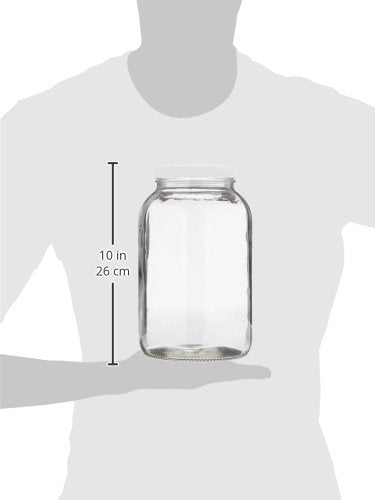 Fastrack 1 Gallon Glass Widemouth Jar, Clear (Pack of 2) - size: 2 Pack