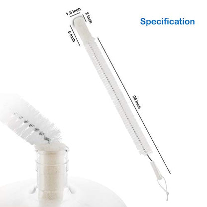 FryOilSaver Co, B217c Five Gallon Carboy Washing Brush, Homebrew Kit Cleaning Brush, Beer Brewing Equipment Cleaning Tools, Extra Strong Nylon Bristles Will Not Scratch Glass or Plastic, 27" Long