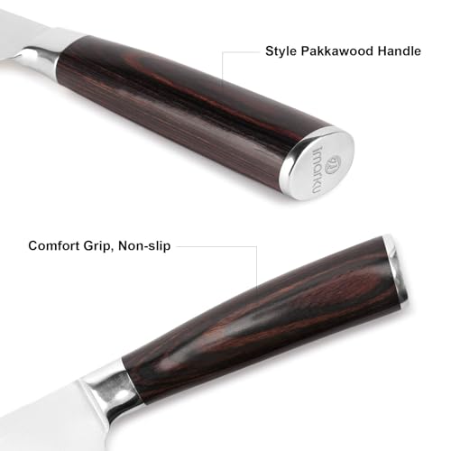 imarku Bread Knife, German High Carbon Stainless Steel Professional Grade Bread Slicing Knife, 10-Inch Serrated Edge Cake Knife, Bread Cutter for Homemade Crusty Bread, Birthday Gift - color: Dark Brown