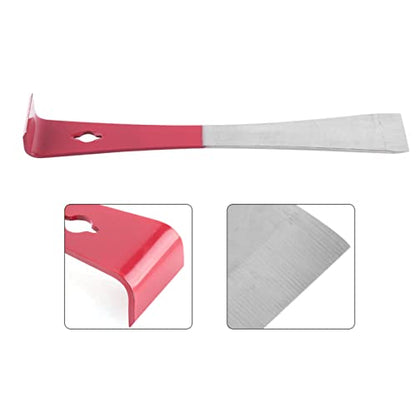 Gavigain Beehive Scraper,Steel J Hook Bee Hives Tool Frame Lifter and Scraper,Beekeeping Equipment, Stainless Steel Beekeepers Hives Tool Set with a Very Strong Flat Bar for Prying Bee Hives Apart