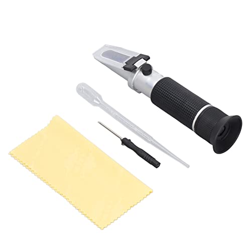 Refractometer for Beer and Wine Brewing Portable Sugar Refractometer with ATC, Brix Measurement Tool for Homebrewing, Winemaking, and Fermentation