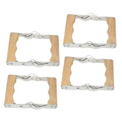 YARNOW 4pcs Beekeeping Frame Grip Tool with Wood Handle Durable Metal Hive Frame Lifter for Efficient Hive Management Beekeeping Equipment Supplies