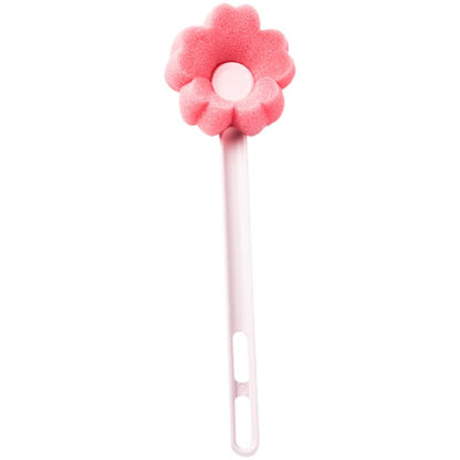 Yardwe Flower Shaped Sponge Bottle Brush Long Handled Bottle Cleaner for Feeding Bottles Water Cups and Kettles Portable Cup Cleaning Brush for Kitchen Bathroom and Restaurant Use