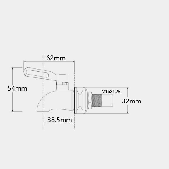 Sumerain Spigot for Beverage Dispenser,SUS304 Stainless Steel Metal Spigot Dispenser for Jar, Juice, Cold Drink,Wine,Beer - size: 1-pack