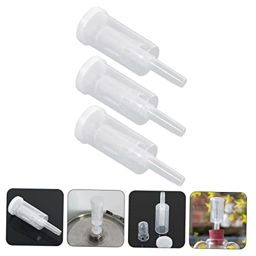 Generic 3Sets One Way Valves for Homemade Wine Fermentation Food Grade Plugs Included for Brewing and Secondary Fermentation Compatible with Fermenting Jugs and Wide
