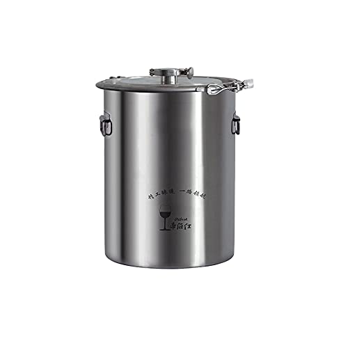 Stainless Steel Fermenter Conical Home Brewing Fermentation Tank，Including Temperature Patch, Silicone Plug, One-way Valve, Silicone Ring (316, 35L) - color: 316, size: 35L