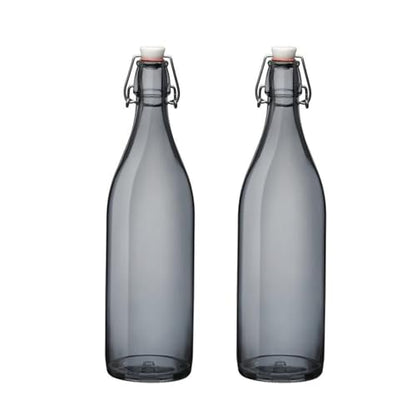 Bormioli Rocco Giara Bottle - Gray, 33.75 Oz, Set of 2 - color: Gray