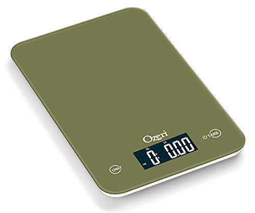 Ozeri Touch Professional Digital Kitchen Scale (12 lbs Edition) in Tempered Glass - color: Calla Green