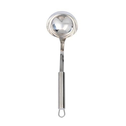Restaurantware Stainless Steel Soup Ladle - German Standard Large Kitchen Ladle with Deep Bowl Design, Dishwasher Safe, Heat Resistant - Serving Ladle for Soups, Stews, Sauces - style: Steel Serving Ladle