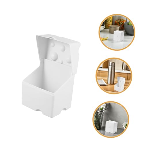 Sewroro Cheese Storage Box with Flip Lid 1pcs White Abs Plastic Airtight Cheese Container for Refrigerator Fresh-keeping