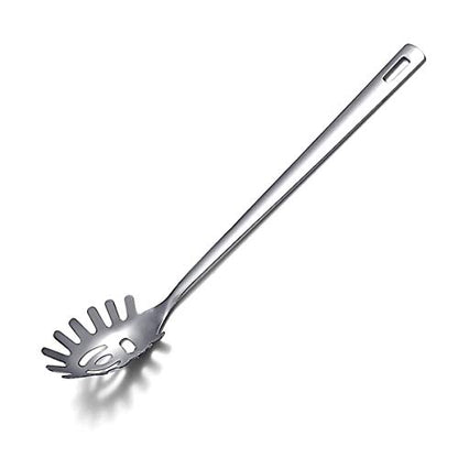 Spaghetti Spoon, Berglander Pasta Server, Stainless Steel Pasta Spoon, Pasta Fork, Noddle Fork, Heat Resistant, Dishwasher Safe, Easy to Clean - size: K. Pasta Server