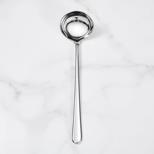 KEAWELL Premium 11" Verona Small Soup Ladle, 18/10 Stainless Steel, Heavy-Duty Construction, High-Polished Finish, Ergonomic Handle for Smooth Pouring, Dishwasher Safe (1, 11" Soup Ladle) - size: 11" Soup Ladle