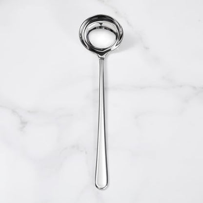 KEAWELL Premium 11" Verona Small Soup Ladle, 18/10 Stainless Steel, Heavy-Duty Construction, High-Polished Finish, Ergonomic Handle for Smooth Pouring, Dishwasher Safe (1, 11" Soup Ladle) - size: 11" Soup Ladle