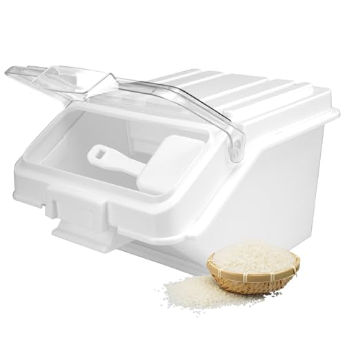 Flour Bin, 10 lb Stackable Kitchen Ingredient Storage Container with Lid - Food Pantry Organizer for Flour, Sugar, Rice, Baking,Dog Food Supplies (10lb) - size: 10lb
