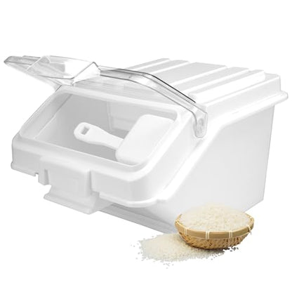 Flour Bin, 10 lb Stackable Kitchen Ingredient Storage Container with Lid - Food Pantry Organizer for Flour, Sugar, Rice, Baking,Dog Food Supplies (10lb) - size: 10lb