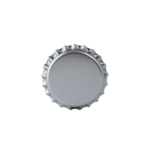 FastRack 288 Oxygen Absorbing Beer Bottle Caps | 26mm Pry-Off Silver Standard Homebrew Bottle Tops for Glass Bottles | PVC-Free Beer Crown Caps for Bottling - color: Silver