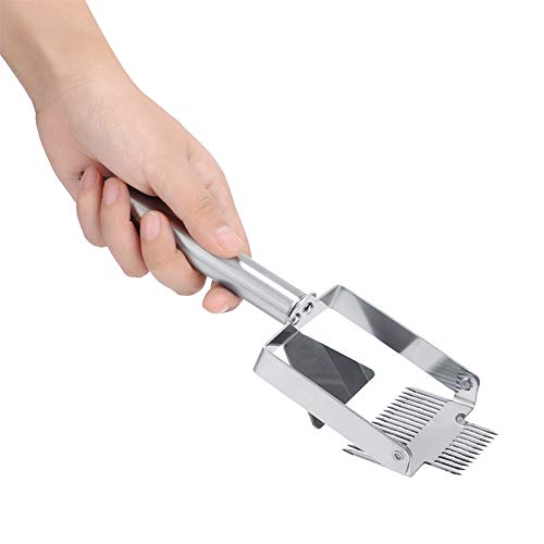 Tyenaza Honey Fork, Double Needle Stainless Steel Beehive Uncapping Fork Scraper Shovel Beekeeping Beekeeper Tool