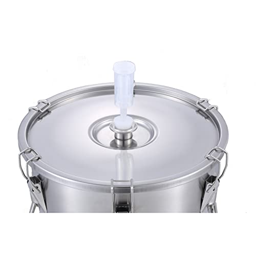 Stainless Steel Conical Fermenter 17 Gallon | Homebrew Beer & Wine Making Tank | Wide Mouth with Lid & Airlock Fermentation tank| 304 SS, Durable & Easy Clean (Home Brewing Equipment)