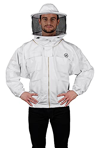 Humble Bee 310 Polycotton Beekeeping Jacket with Round Veil - size: Small