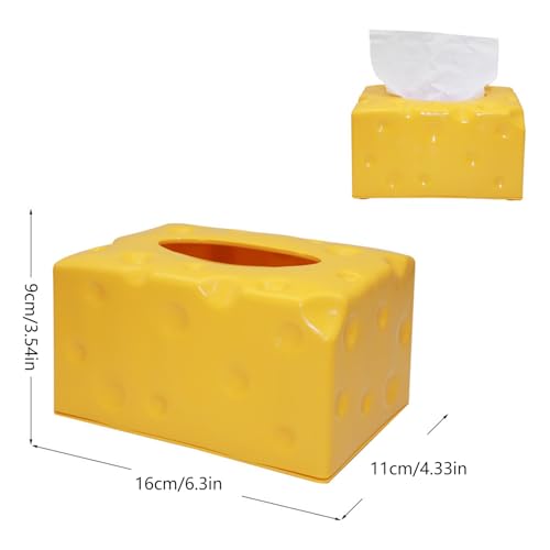 Tissue Storage Box Paper Towel Organiser Cheese Shaped Napkin Dispenser Kitchen Dining Room Essential Napkin Storage Box - color: White