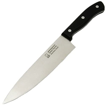 Chef Craft Select Chef Knife, 8 inch blade 15 inch in length, Stainless Steel/Black - style: Chef Knife