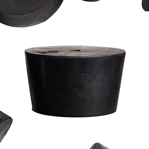 WidgetCo #9 Rubber Stoppers, Rubber Plugs, Tapered, Industrial Grade with 1 hole (Qty 1) - size: QTY 1