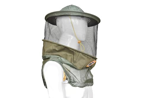 Beekeeping Veil Hat for Beekeepers 360° Protective High Visibility Mesh Breathable Ventilated Design Secure Elastic Fit (BP-105 Brown-1 Pack Veils) - color: Brown, size: 1-pack