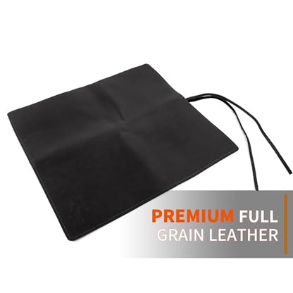 Genuine Leather Knife Roll, Knife Bags for Chefs Professional, Small Chef'S Knife Case Holder, Knives Holders Protectors with 7 Slots - color: 7 Slots Black