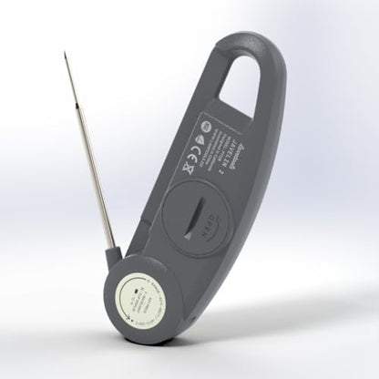 Lavatools PT12B Javelin 2 Ultra Fast Digital Instant Read Meat Thermometer for Grill and Cooking, 3" Probe, Compact Foldable Design, 1.5" Backlight Display, Water Resistant-Sesame - color: Sesame