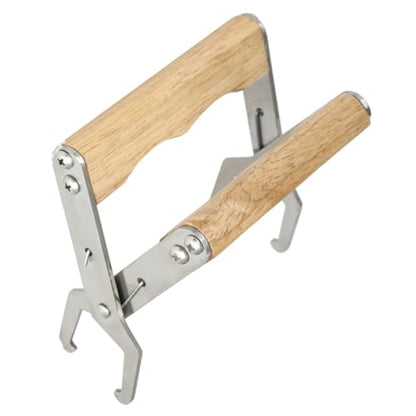 GALPADA 3pcs Bee Hive Frame Grip with Wood and Stainless Steel, Ergonomic Beekeeping Frame Holder Minimizing Disturbance, for Inspection and Honey Harvesting by Hobbyists and Professionals