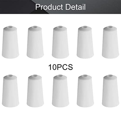 Othmro 10Pcs Drilled Rubber Stopper with Airlock, White Drilled Bungs Stopper with 0.71" Hole for Fermentation Use, Homebrewing Beer Kombucha Airlock Stopper