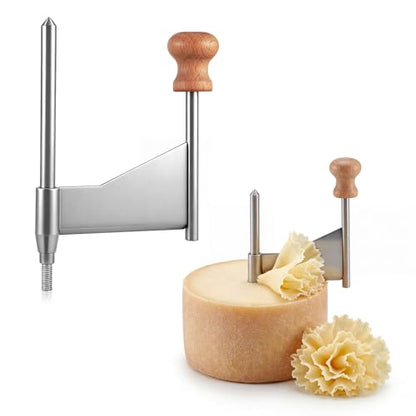 2 Pack Cheese Curler Wheel Replacement, Stainless Steel Cheese Shaver Blade for Rosettes, Tête De Moine, Rosettes, Chocolate & Butter Curls, Charcuterie Board Accessories